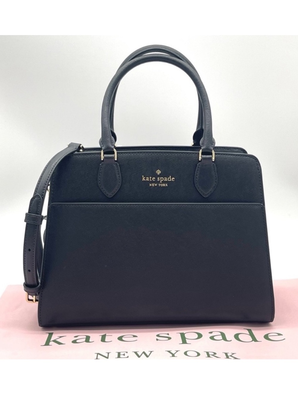 Kate Spade Classic Black Medium Satchel Crossbody - Picture 4 of 11